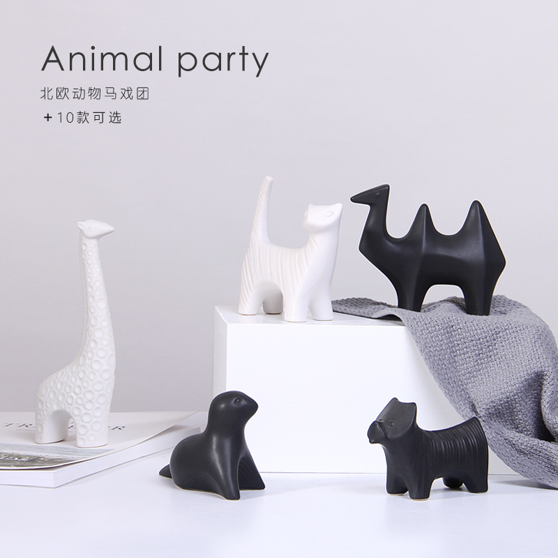 Nórdico de cerámica regalo de boda animal hogar sala de estar escritorio decoración del hotel regalo decoración al por mayor