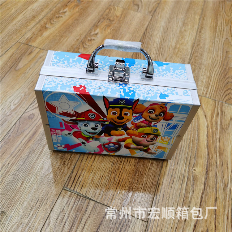 儿童玩具收纳手提工具箱出售 彩色印刷贴纸铝箱表面处理铝合金