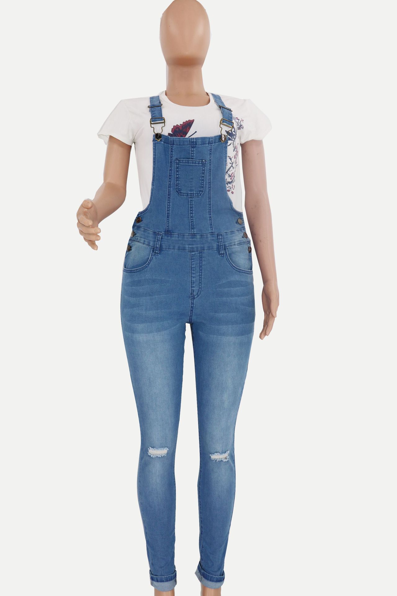 Women's Straight Leg Jeans With Hip Lifting Design For Daily Wear_voghion.com