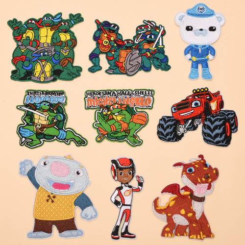 Cloth patch computer cartoon embroidery patch AliExpress embroidery patch ironing adhesive backing factory direct sale