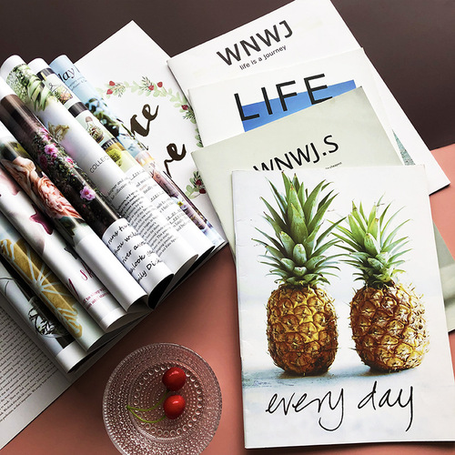English magazine character album photography props background food beauty photography magazine background ins photo props