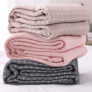 Three-Layer Japanese Towel Quilt, Thin Air-Conditioned Quilt, Cotton Gauze Simple Quilt, Adult Nap Blanket, Spring and Summer Bed Sheetss, Thickeneded