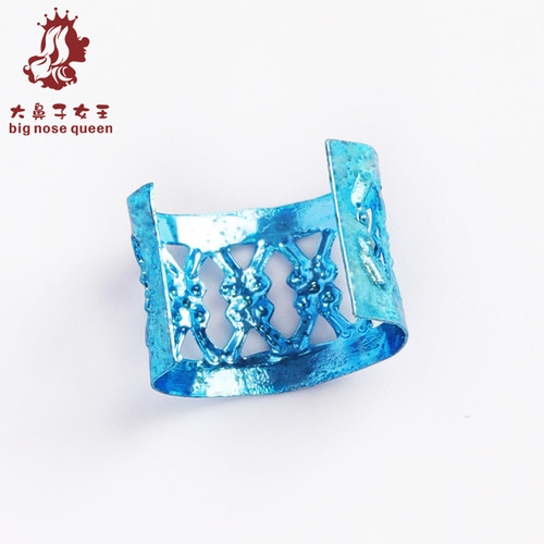 Factory Supply Braided Aluminum Ring Hollow Engraved Flower Hair Accessories False Hair Accessories Hair Ring Braided Ring Clip Hair Extension Ring