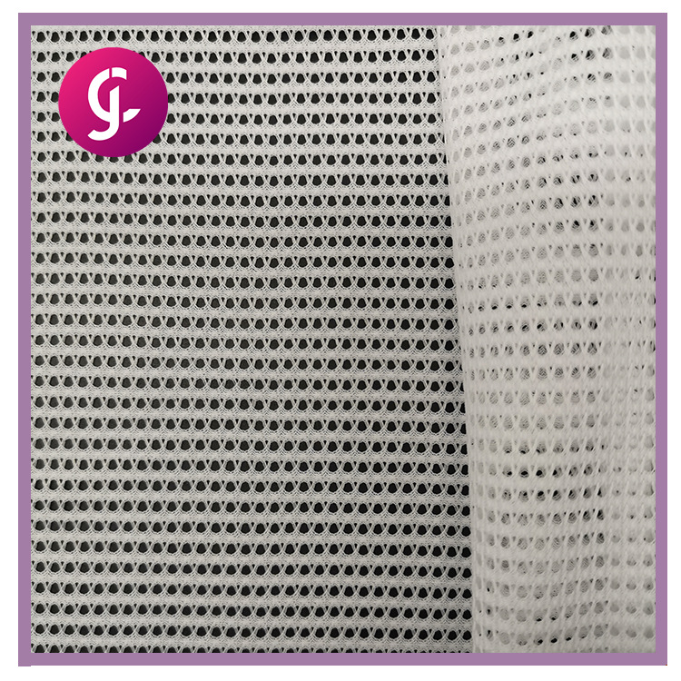 低弹三角洞洞布 吸湿排汗透气速干运动衣面料  运动服背心网布