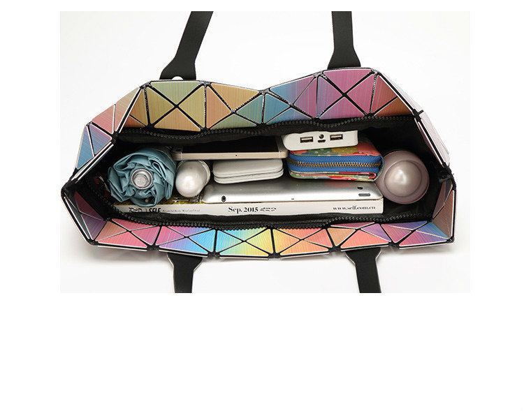 7 * 8 japanesch a koreanesch Trend 3D Reebou Laser Shooting Handtasche zesummeklappbar Rubik's Cube Geometrie Grouss Kapazitéit Villfälteg_voghion.com