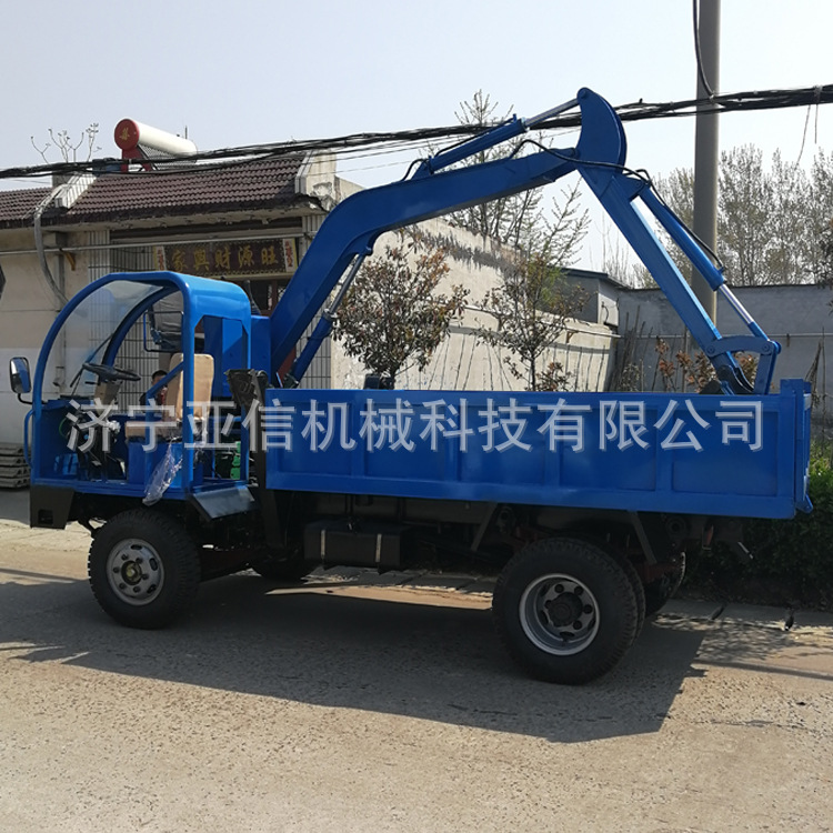 农用四不像随车挖 挖掘装载一体运输机 8吨自卸吊挖抓多功能车