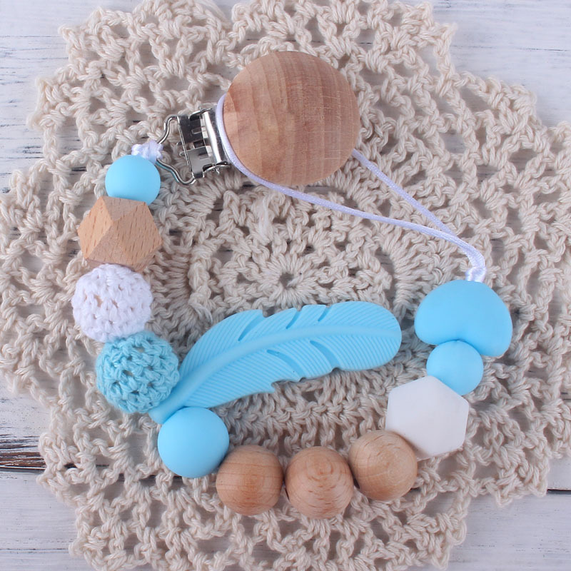 Cadena de chupete de silicona suministros para bebés cadena anti-caída mordedor bebé nuevo clip de chupete anti-perdido cadena anti-caída