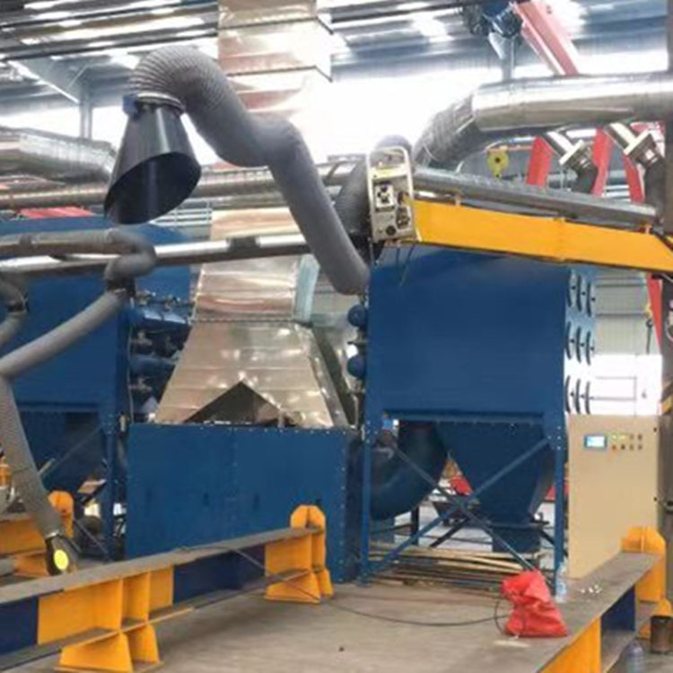 悬臂送丝机XQB30外置吸气罩不锈钢材质160mm管径烟气集成山东浙江