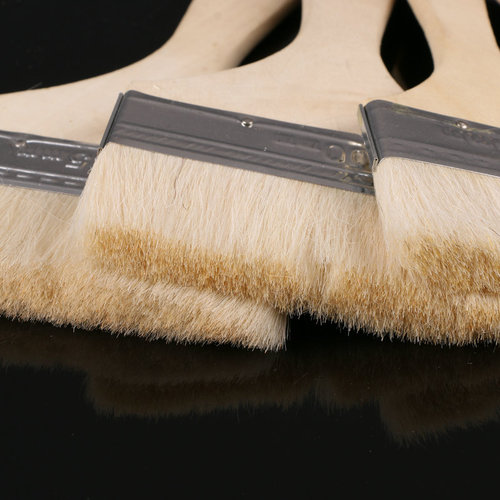 Wholesale sheepskin brush with long handle for building latex paint, home improvement building materials, wooden handle sheepskin paint brush
