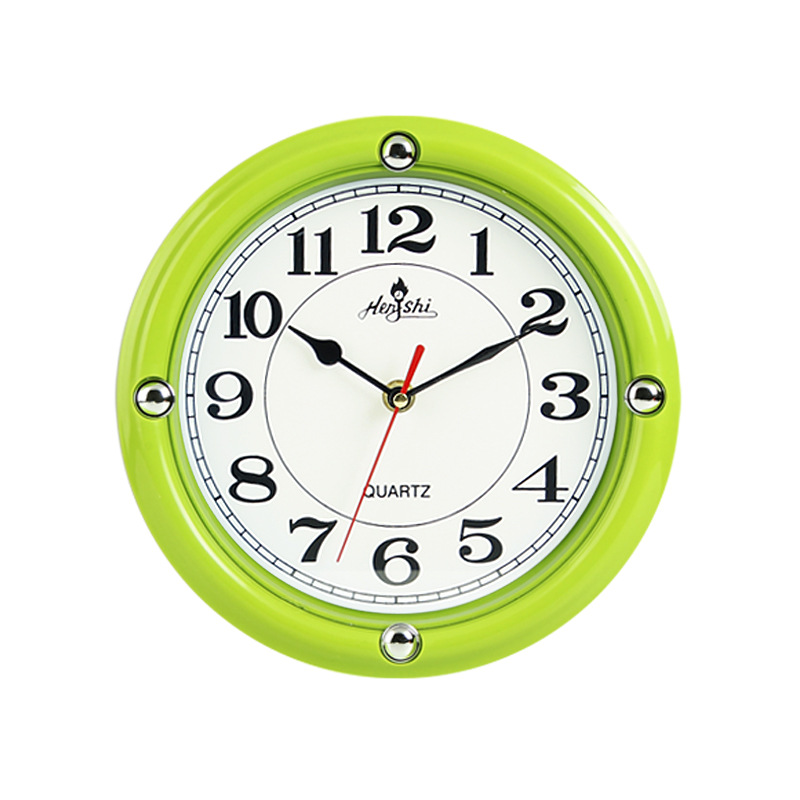 9 inch round fashion simple candy color clock children's bedroom jump seconds digital clock manufacturers wholesale
