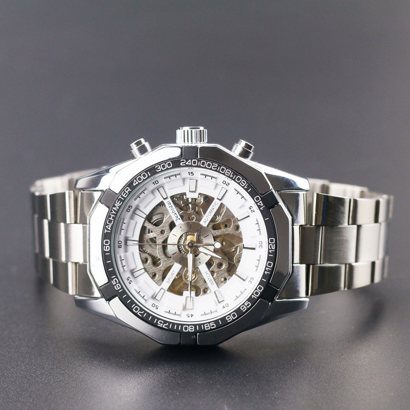 Teljesen automata, üreges mechanikus karóra, férfi butik vízálló retró karóra, bájos üzleti karóra, elit férfi karóra_voghion.com