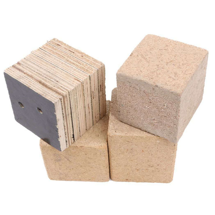 厂家供应木屑脚墩 尺寸各异木屑垫块包装箱垫 木箱 刨花板块脚墩
