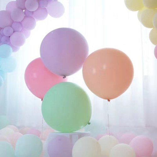 New macaron double-layer ball set, wedding, birthday party, opening celebration decoration, 18-inch latex balloon