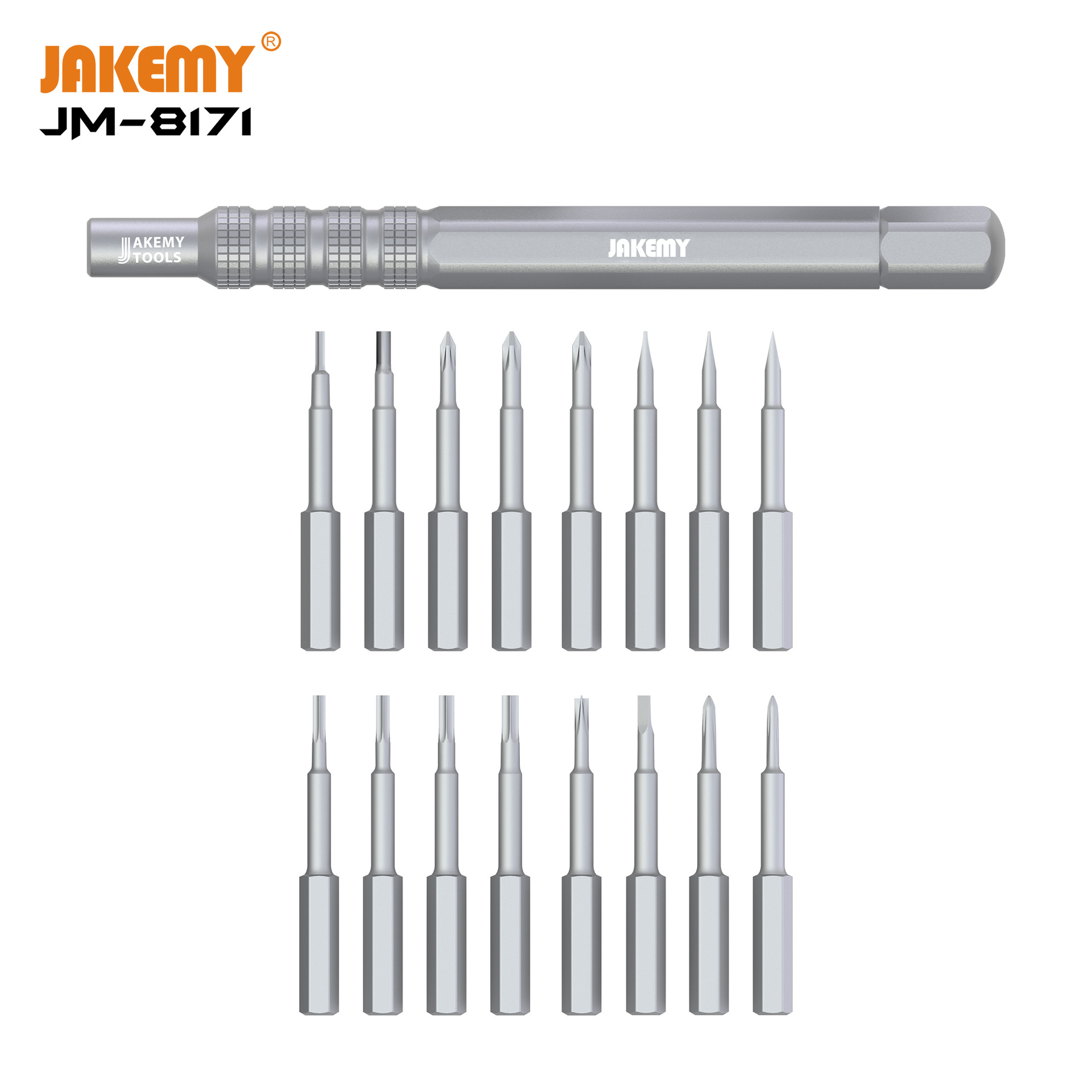 17合一迷你家用钟表眼镜维修工具 S2批头精密螺丝刀套装JM-8171