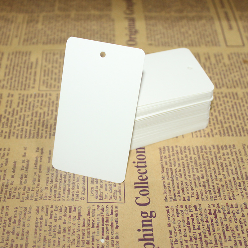5*9cm白色空白服装吊牌仓促货号牌 可手写涂鸦DIY标签 一件代发