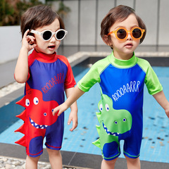 Children's swimsuit for boys, baby 1-8 years old, INS style, foreign trade, Amazon, small children dinosaur one-piece surfing suit swimwear