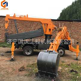 农用吊挖一体车 6吨10吨随车吊挖 自卸轮式吊挖图片