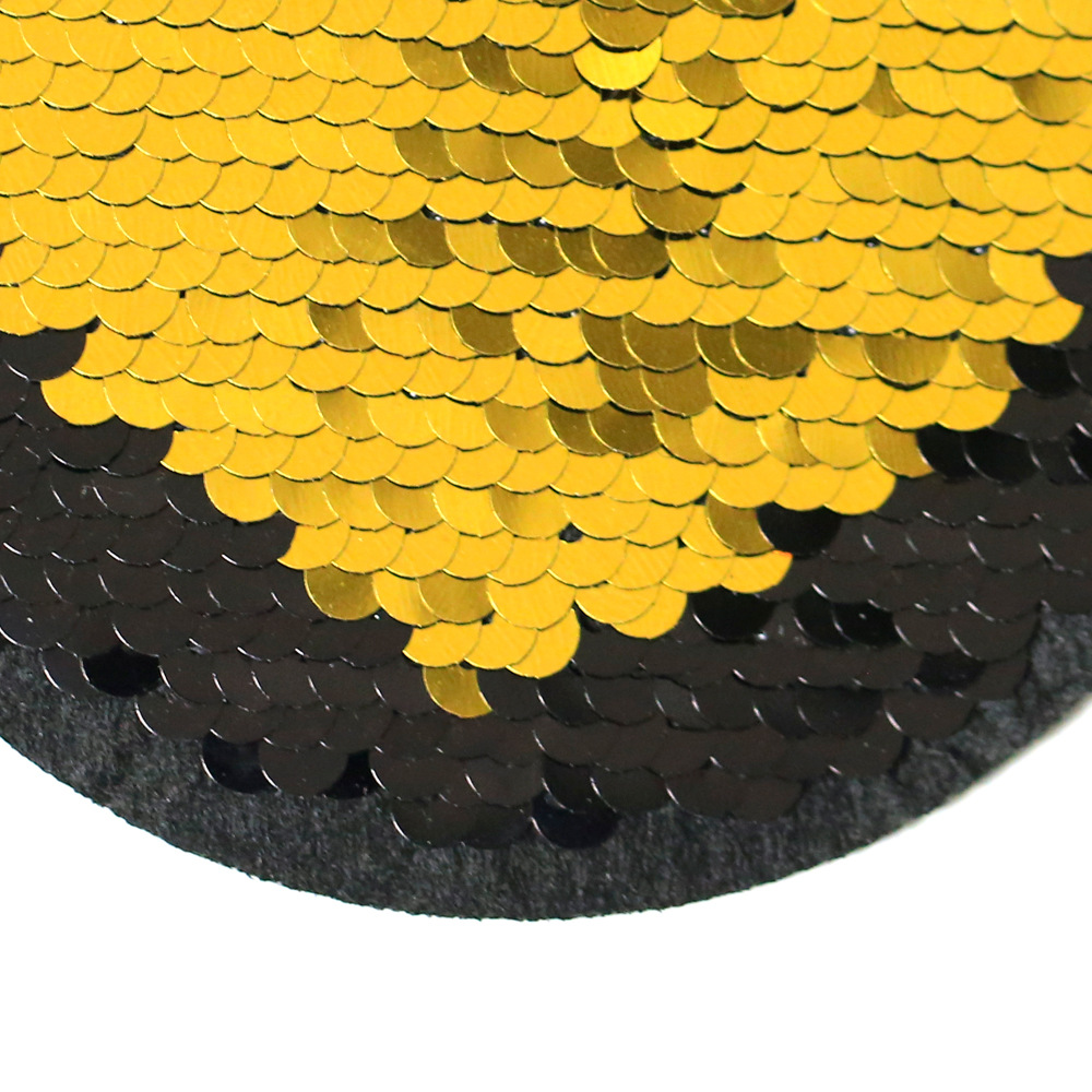 WO-2018厂家直销新款圆形爱心桃心5MM珠片绣章仔可定制