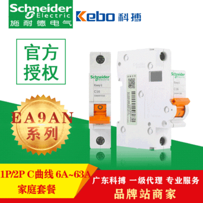 施耐德 空氣開關 家用EA9AN空開1P 6A~63A原裝正品C曲線家裝促銷