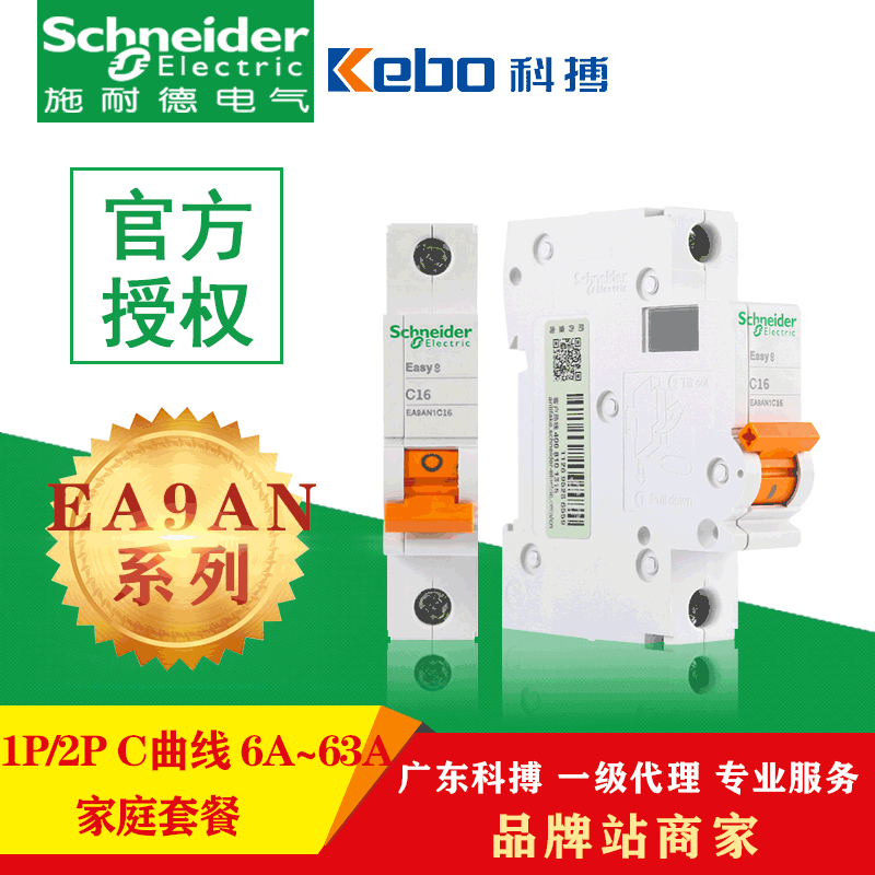 施耐德 空氣開關 家用EA9AN空開1P 6A~63A原裝正品C曲線家裝促銷