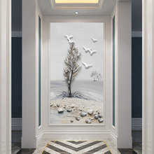 新欧式客厅装饰画沙发背景墙抽象卧室走廊壁画北欧风格壁纸