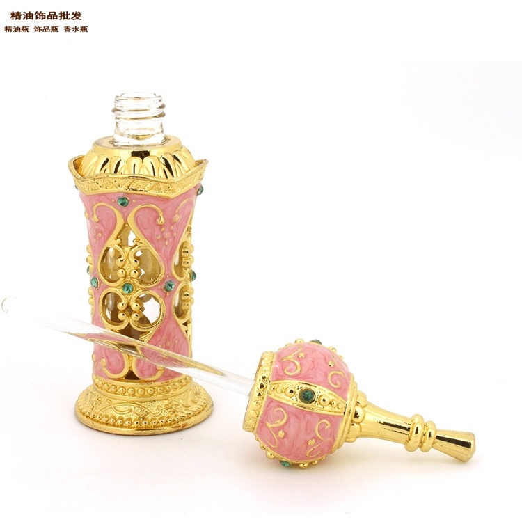 中国精油饰品网枣红镶金色中东宫廷顶精油瓶香水瓶2.jpg
