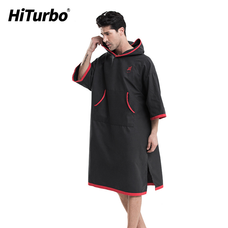 (2개) HAITABO (HITURBO) 해변 변경 목욕 가운 빠른 건조 망토 휴대용 빠른 건조 방풍 따뜻한 유지 변경 옷