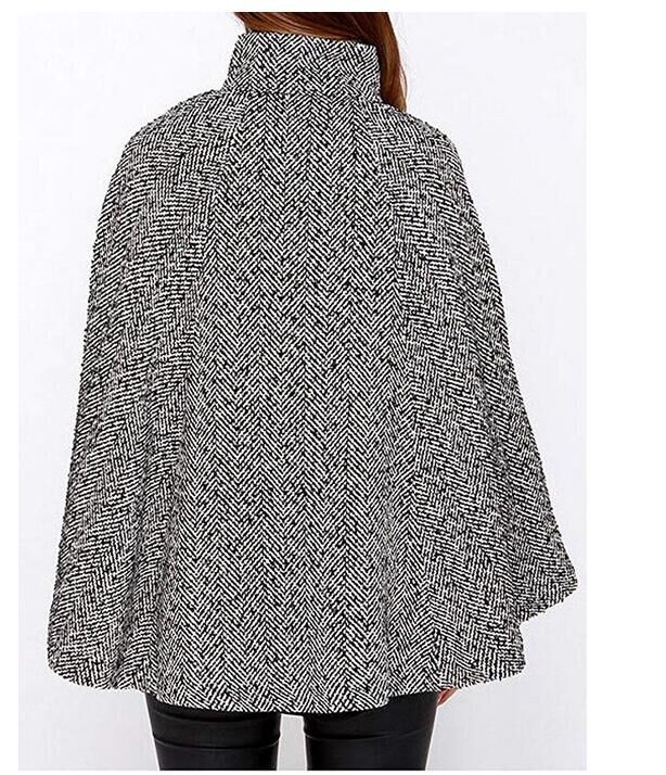 women s diagonal plaid cloak nihaostyles clothing wholesale NSJM73325