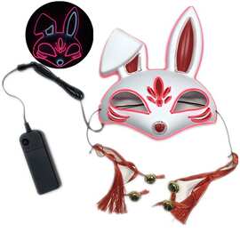 达晟专业生产万圣节助威道具EL兔子发光面具LED Mask