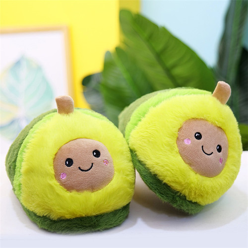 Cartoon avocado slippers indoor floor bedroom couple plush toy slippers autumn and winter cotton slippers cute slippers