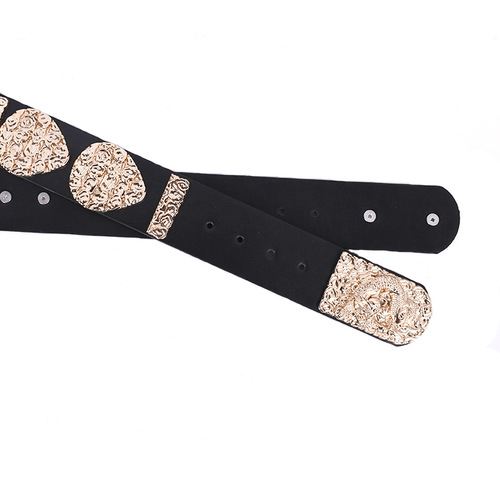 Hanfu belt, leather belt, women's girdle accessories, round-neck robe, flying fish suit, brocade clothing belt, men's all-match ethnic style belt