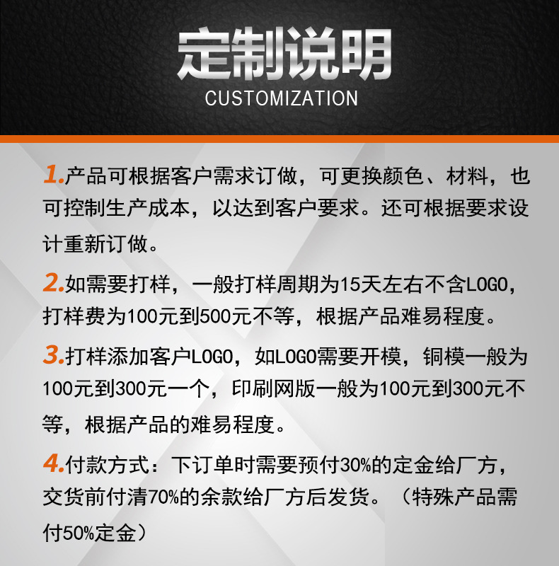 定制说明