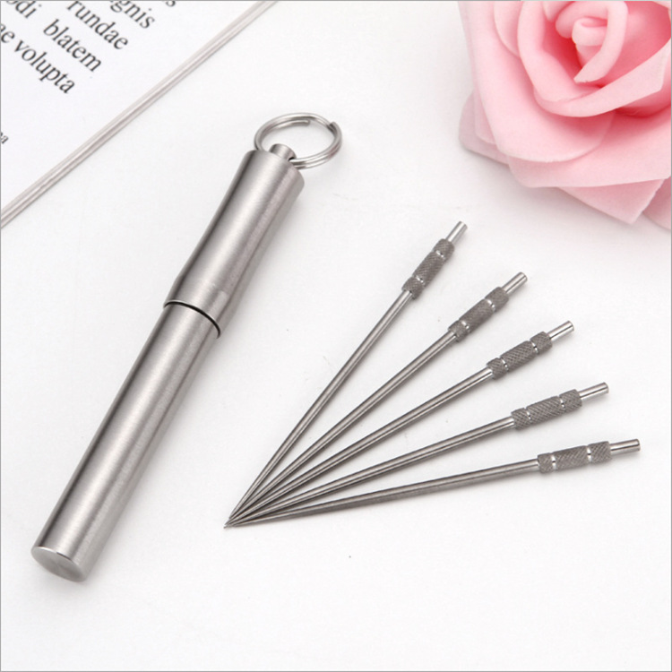 不锈钢便携防水仓户外迷你牙签筒老人随身小药瓶创意密封仓