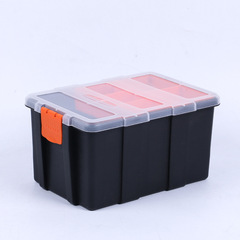 Toolbox plastic transparent part box, compartmentalized component storage box, transparent jewelry sorting storage box