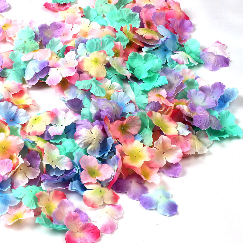 diy仿真婚庆三角玫瑰绣球花瓣桃花樱花雨伞KTV场景布置手工服装饰