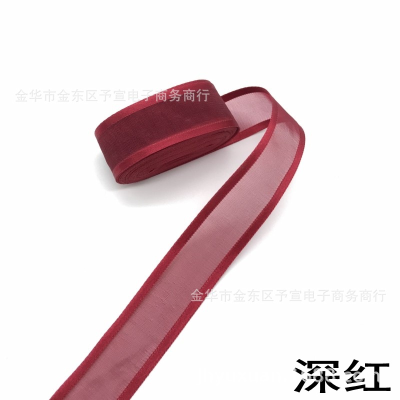 100 código 25mm borde ancho gasa de nieve cinturón gasa DIY hecho a mano al por mayor flores cinta Correa Accesorios