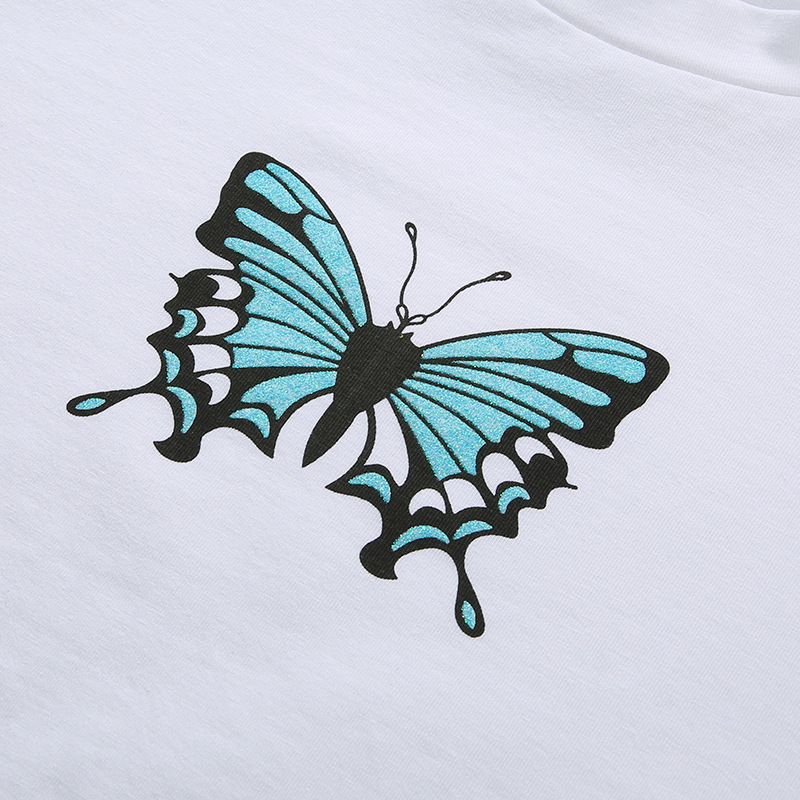spring cute butterfly prints slimming t-shirts  NSLQ22688