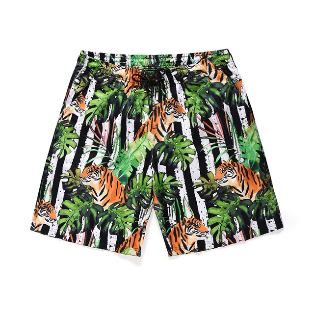 Large Size Pants Tiger and Plant 3D Printed Beach Pants New 