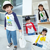 Boy girl Cotton T-shirt 2019 spring and autumn new pattern Korean Edition Long sleeve Base coat Children Cartoon printing jacket