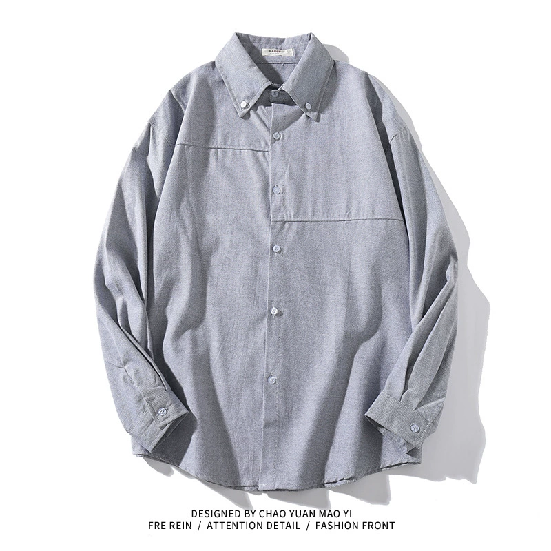 Осенняя цветная рубашка для отдыха slim fit