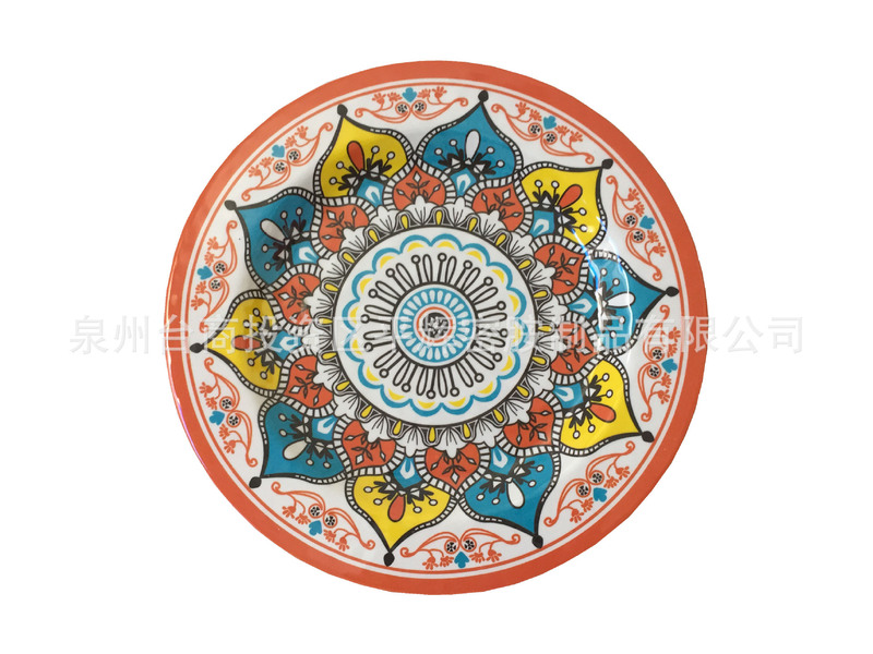 A5 Melamine 11inch Hemp Noodle Plate Melamine Dish Melamine Gift Hemp Noodle Plate Can Be Customized Pattern