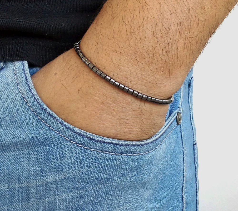 Мужской модный браслет с бусинами, handmade, 2019 год