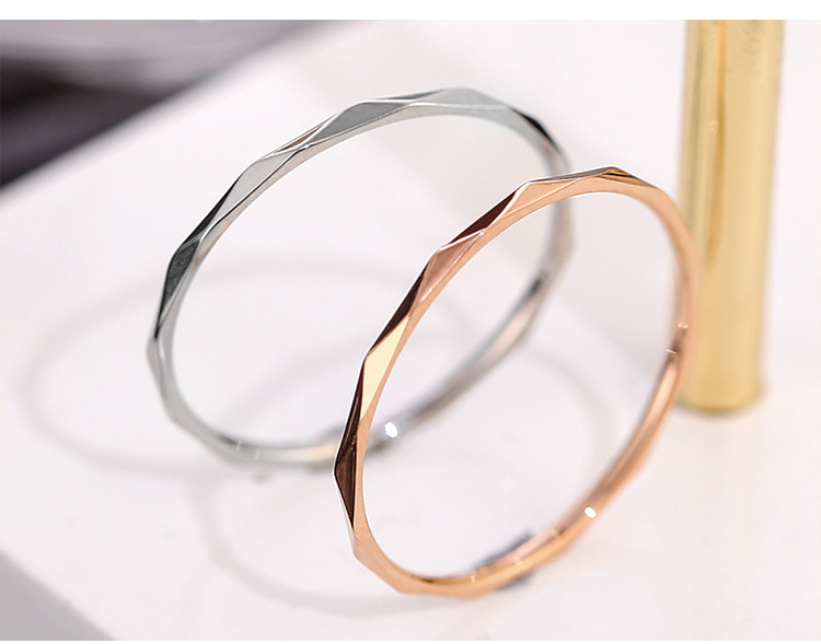 Titanium Steel 18K Gold Plated Simple Style Plating Solid Color Titanium Steel Rings display picture 1