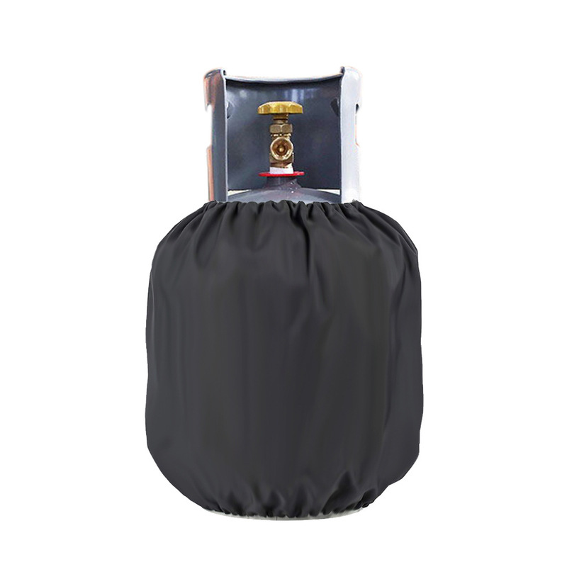 Cross Border Hot Sale Outdoor Barbecue Gas Cylinder Dust Cover 20Lb Black 35x 42cm Propane Tank Cover