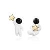 Cute space astronaut, earrings, asymmetrical South Korean goods, Korean style