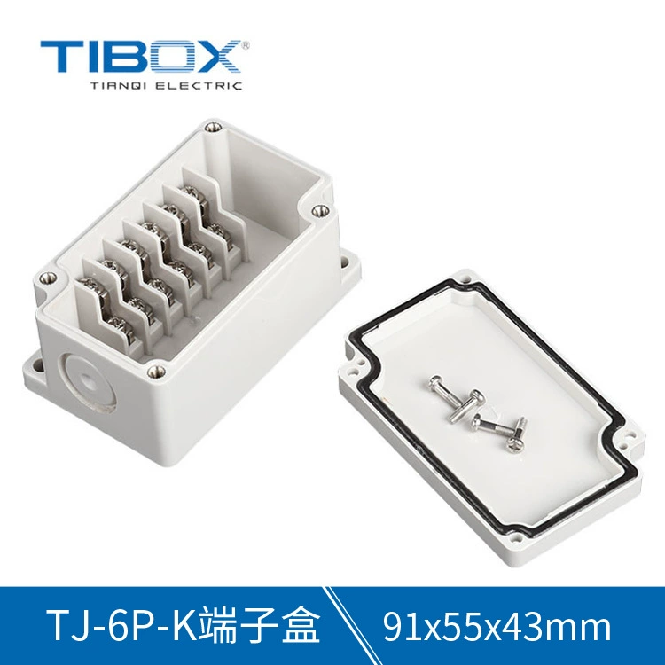 Пластмасса ТИБОКС загерметизировала терминал коробки аппаратуры терминальной коробки ИП66 распределения силы АБС 91*55*43 коробки на открытом воздухе водоустойчивый
