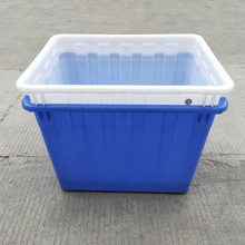 工厂型号长方形300L塑料水箱 方形可带轮塑胶箱 加厚耐酸碱储水箱