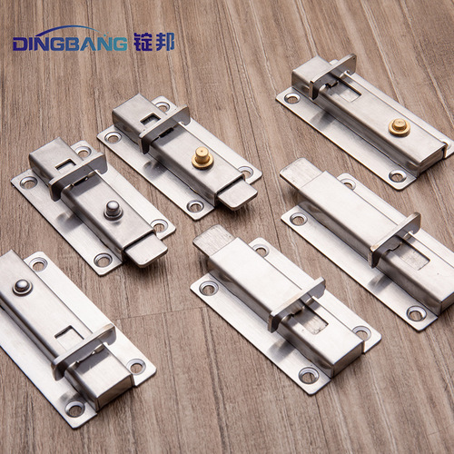 Stainless steel spring latch, thickened latch, stainless steel door bolt, anti-theft latch, A type spring latch wholesale