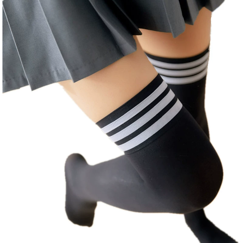 Over‑the‑Knee Stockings, 80D Velvet Thigh‑High, Summer Thin Semi‑Opaque, One Size