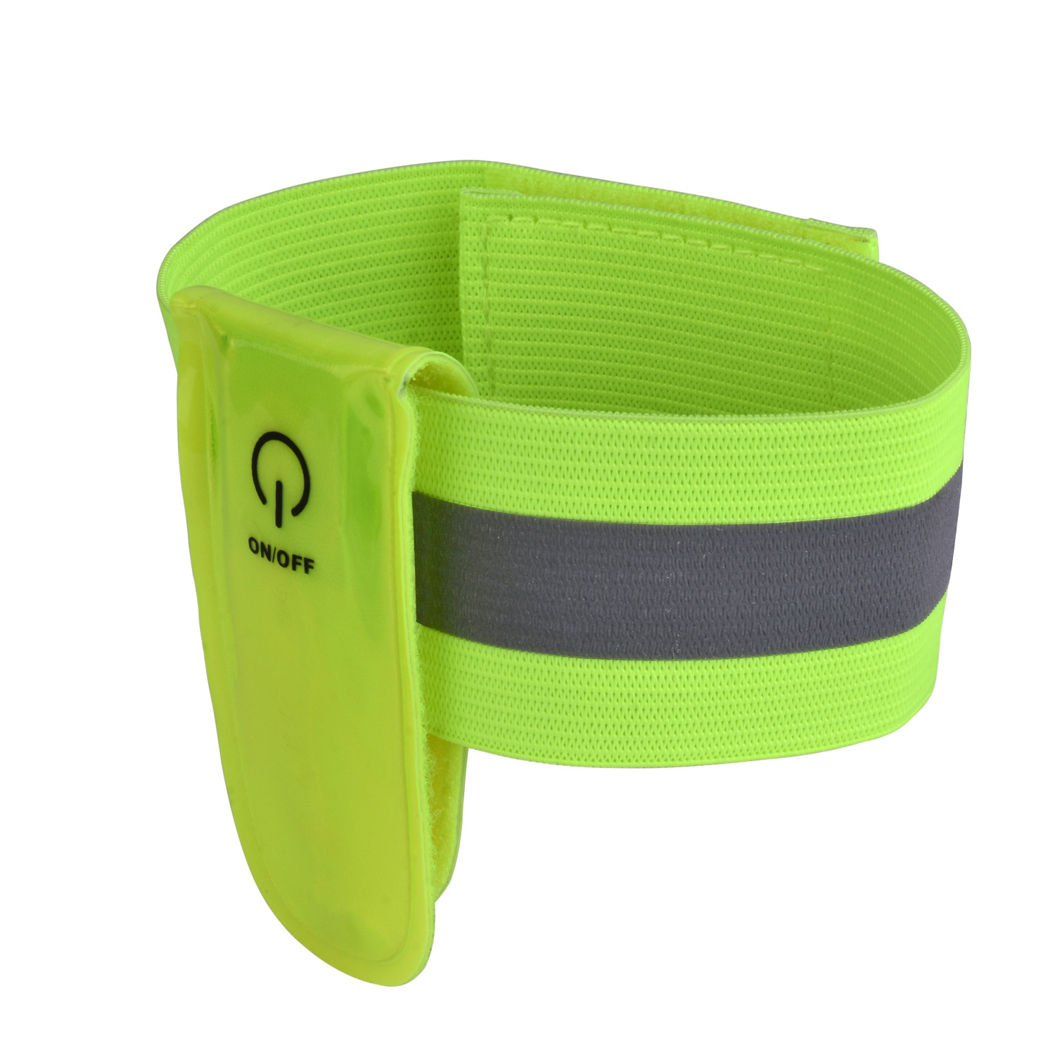 跨境LED臂带夜跑骑行反光警示条户外跑步手脚腕带高亮反光膜
